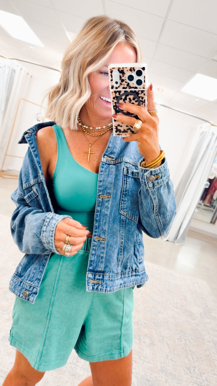 V Neck Yoga Top-Kelly Green