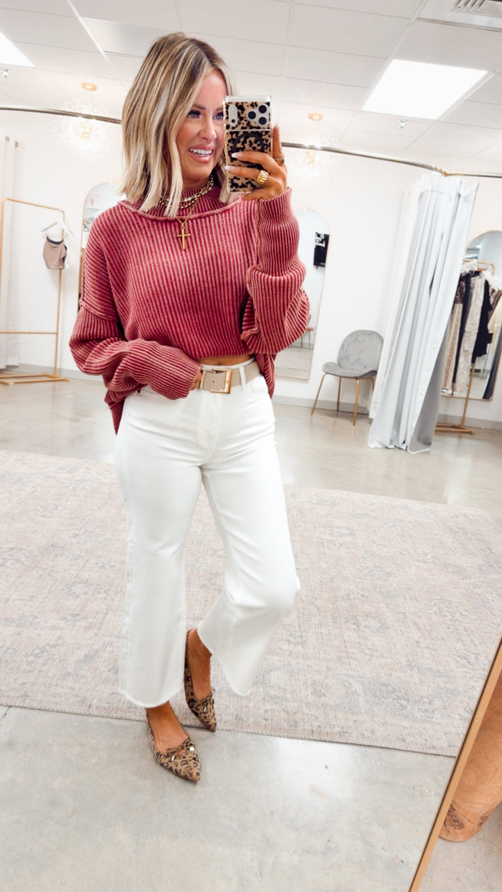 The Lila White Crop Jean