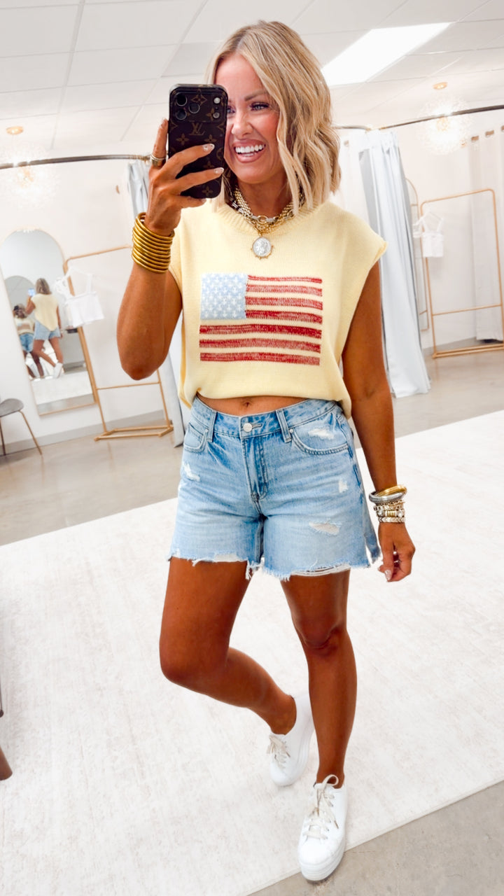 The Freedom Flag Sweater Top