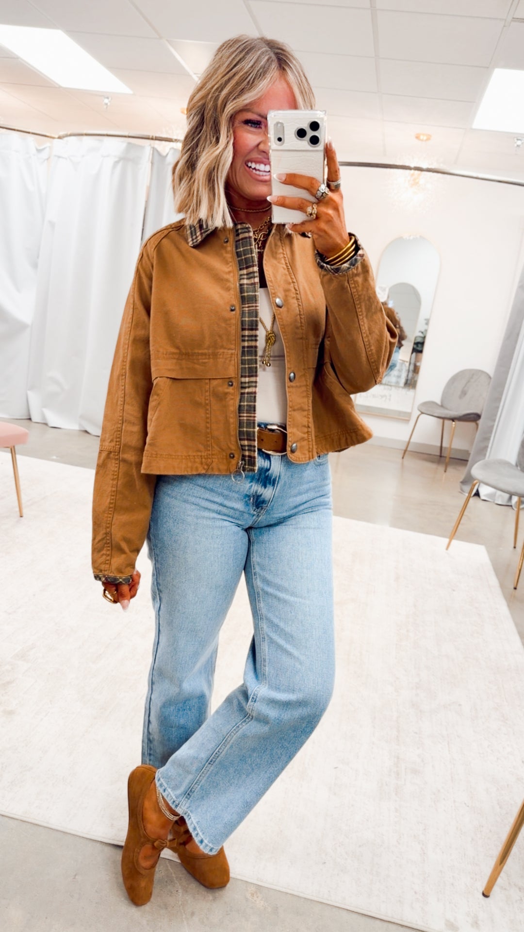 The Bridgetown Barn Jacket-Camel/Olive