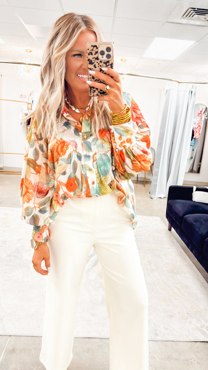 Flora Grace Top-Forest Bloom