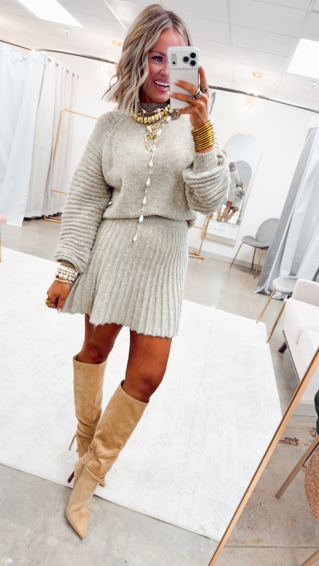 The Bradleigh Sweater Top & Skirt Set