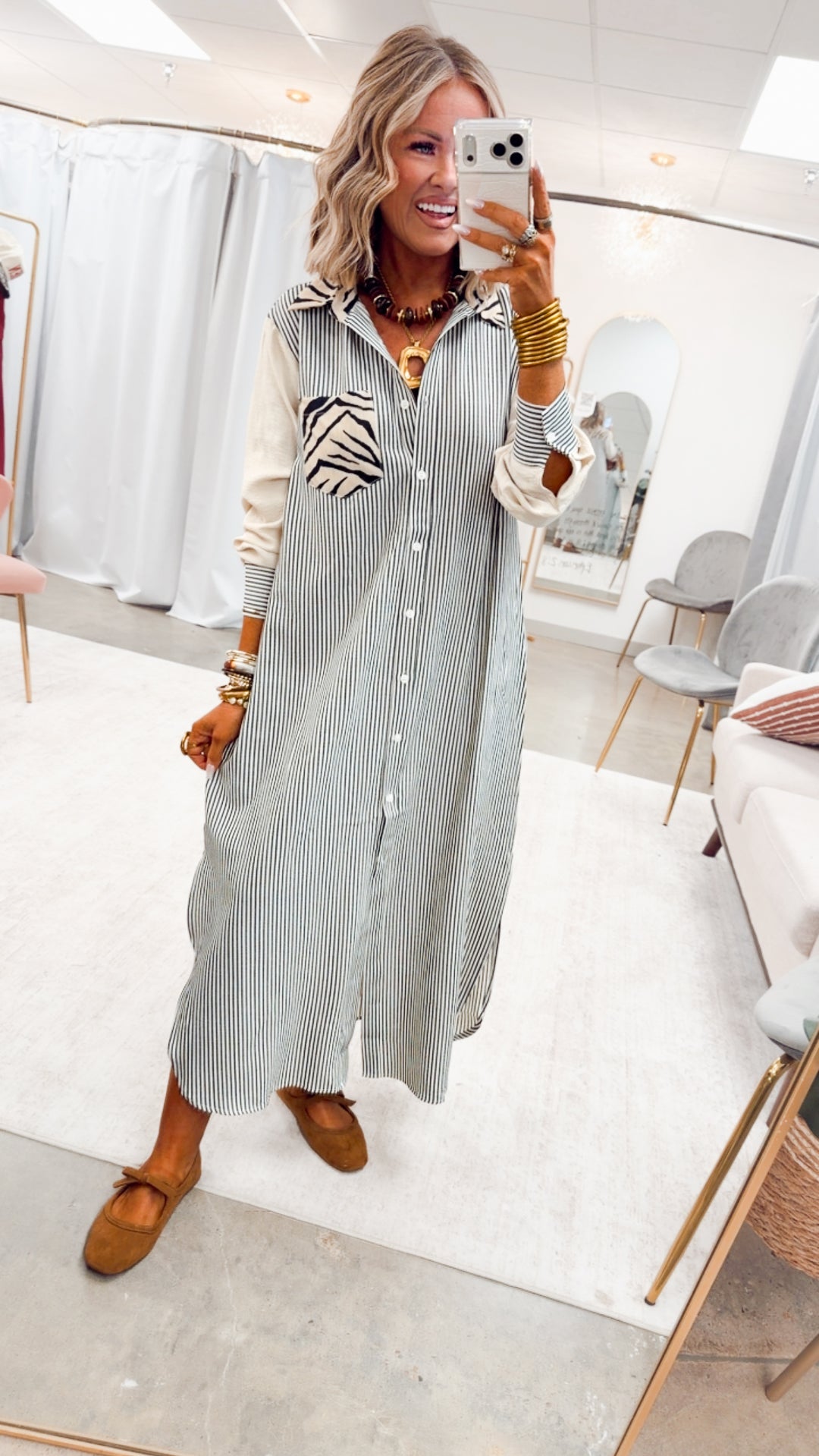 The Wild at First Stripe Dress