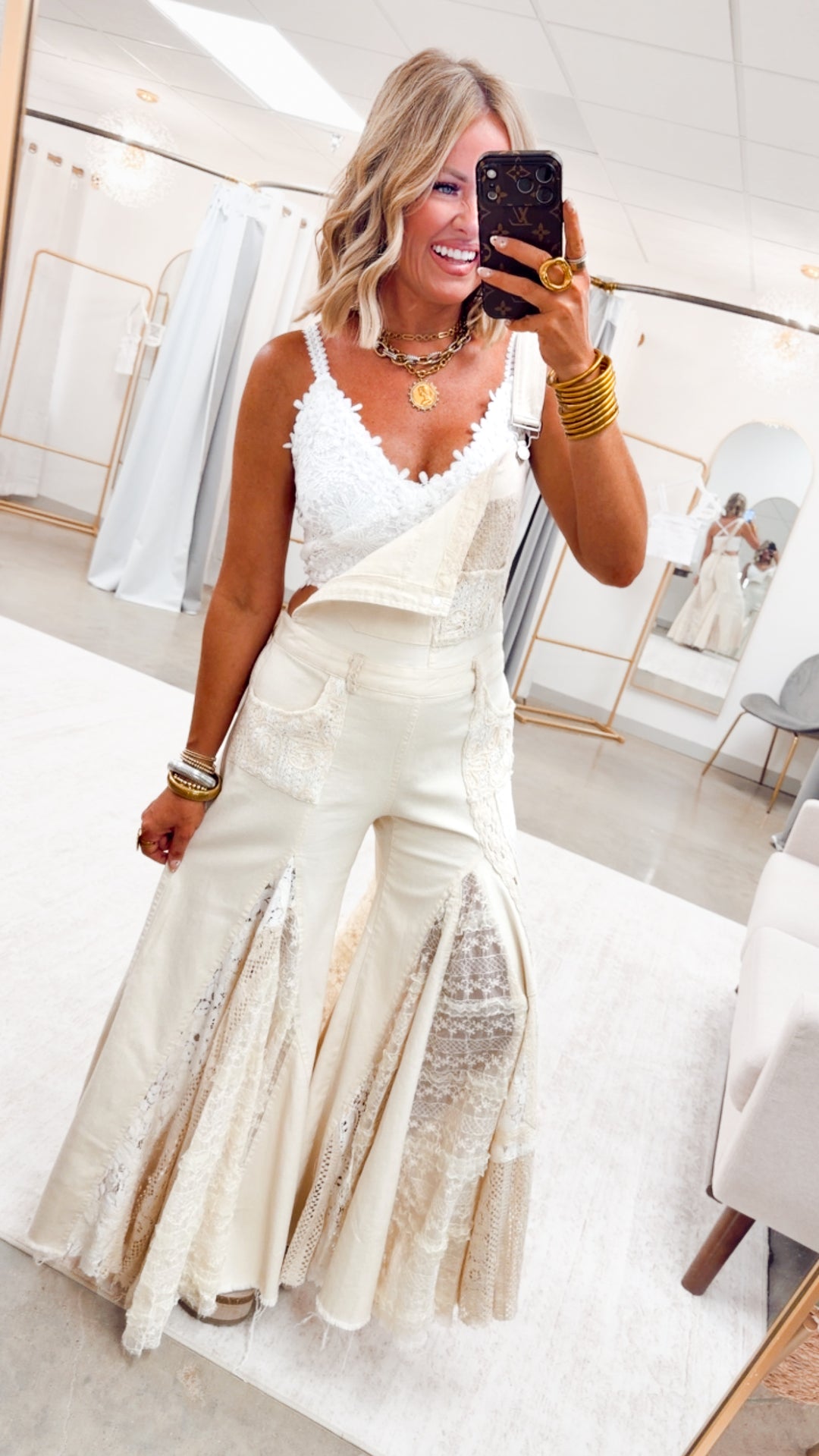 Lace & Ivy Wide Leg Overalls