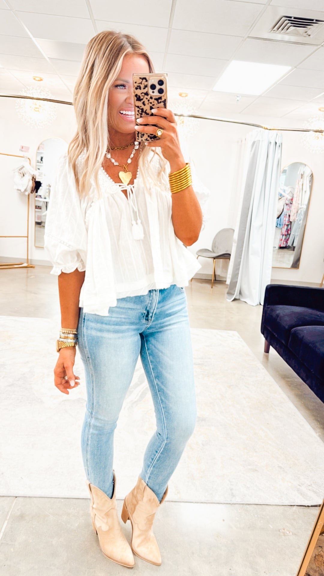 Boho Crochet Blouse-White