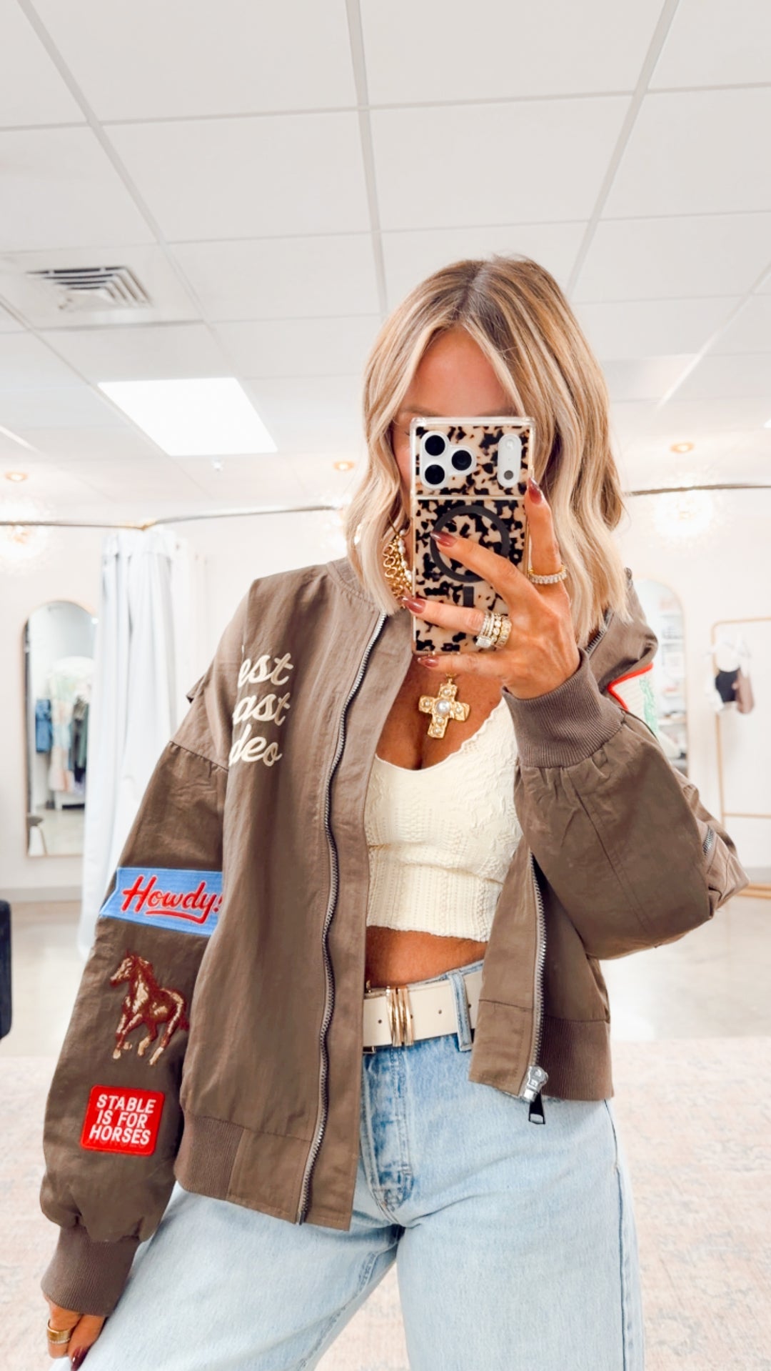 West League Bomber Jacket-Mocha Mousse