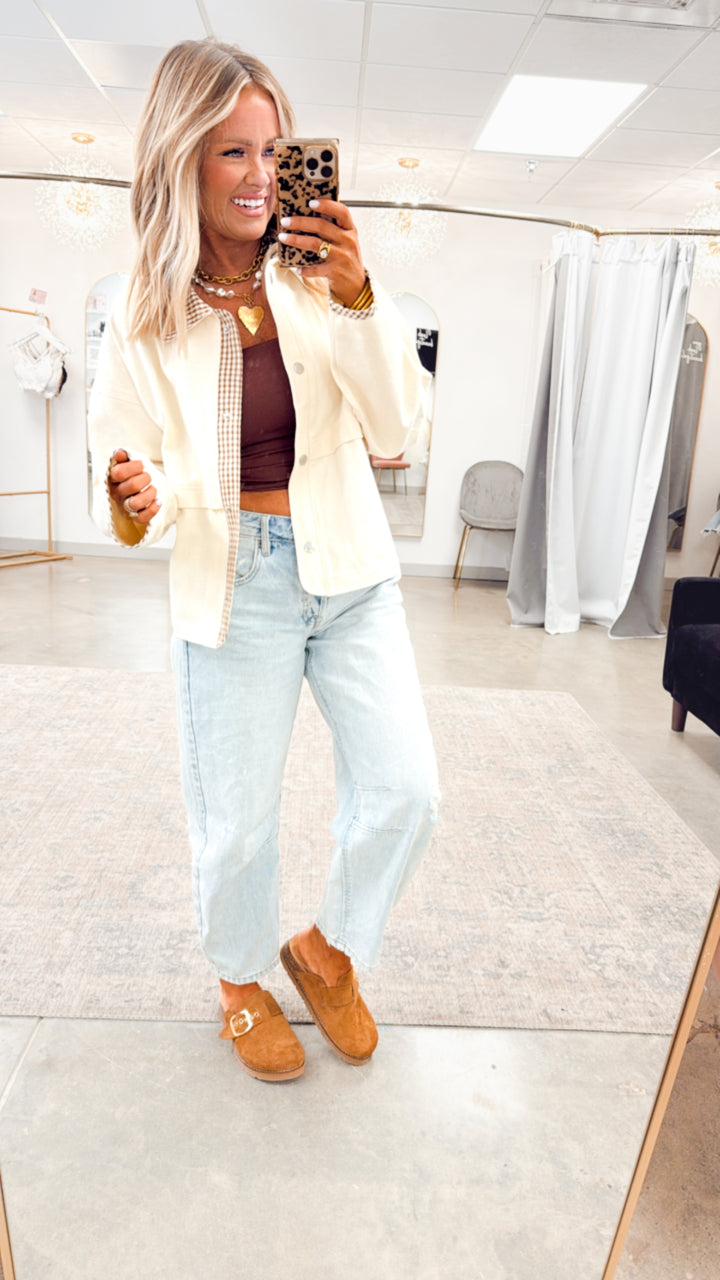 Gingham Luxe Jacket
