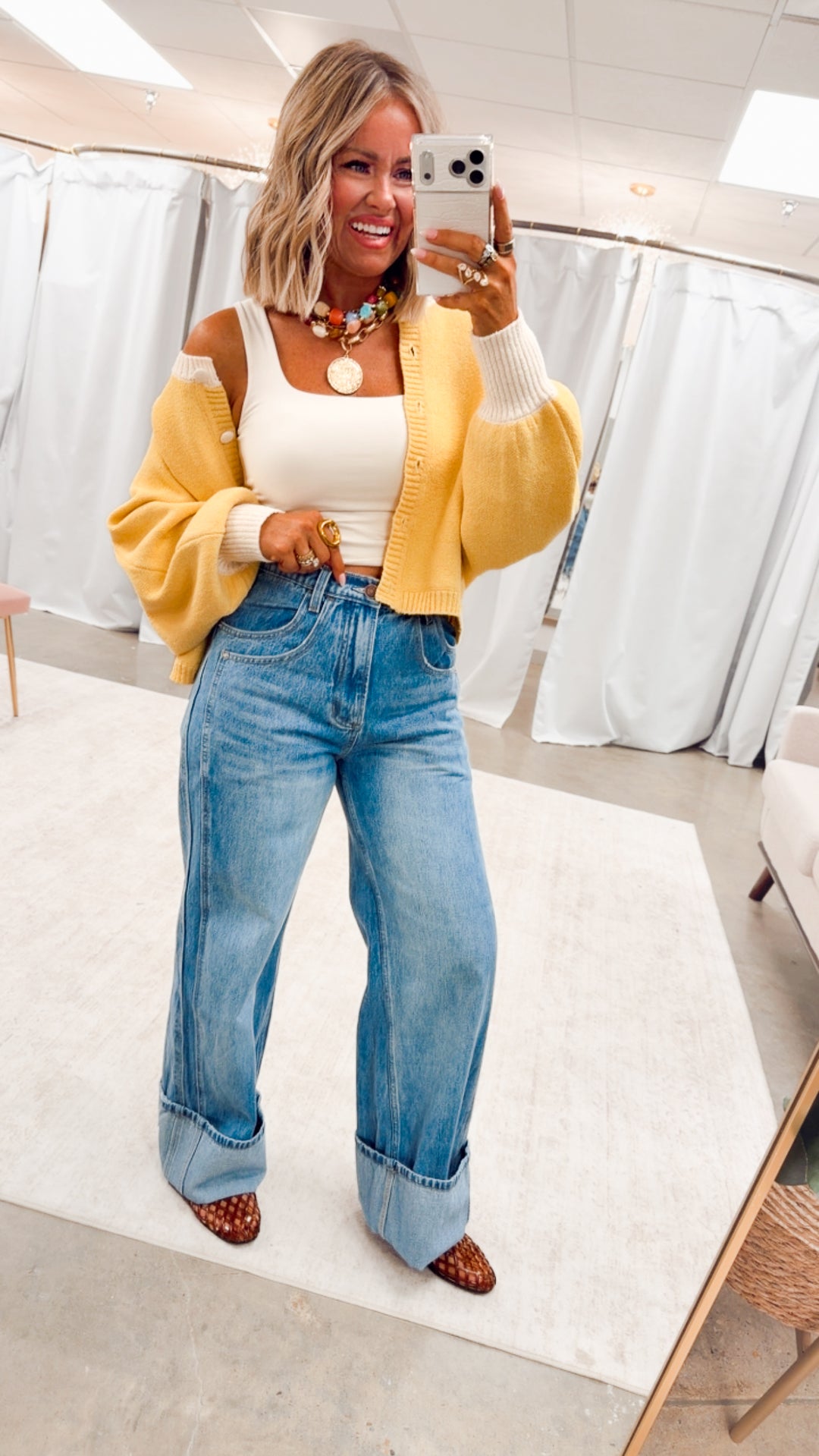 The Charlie Cuffed Wide Leg Jean