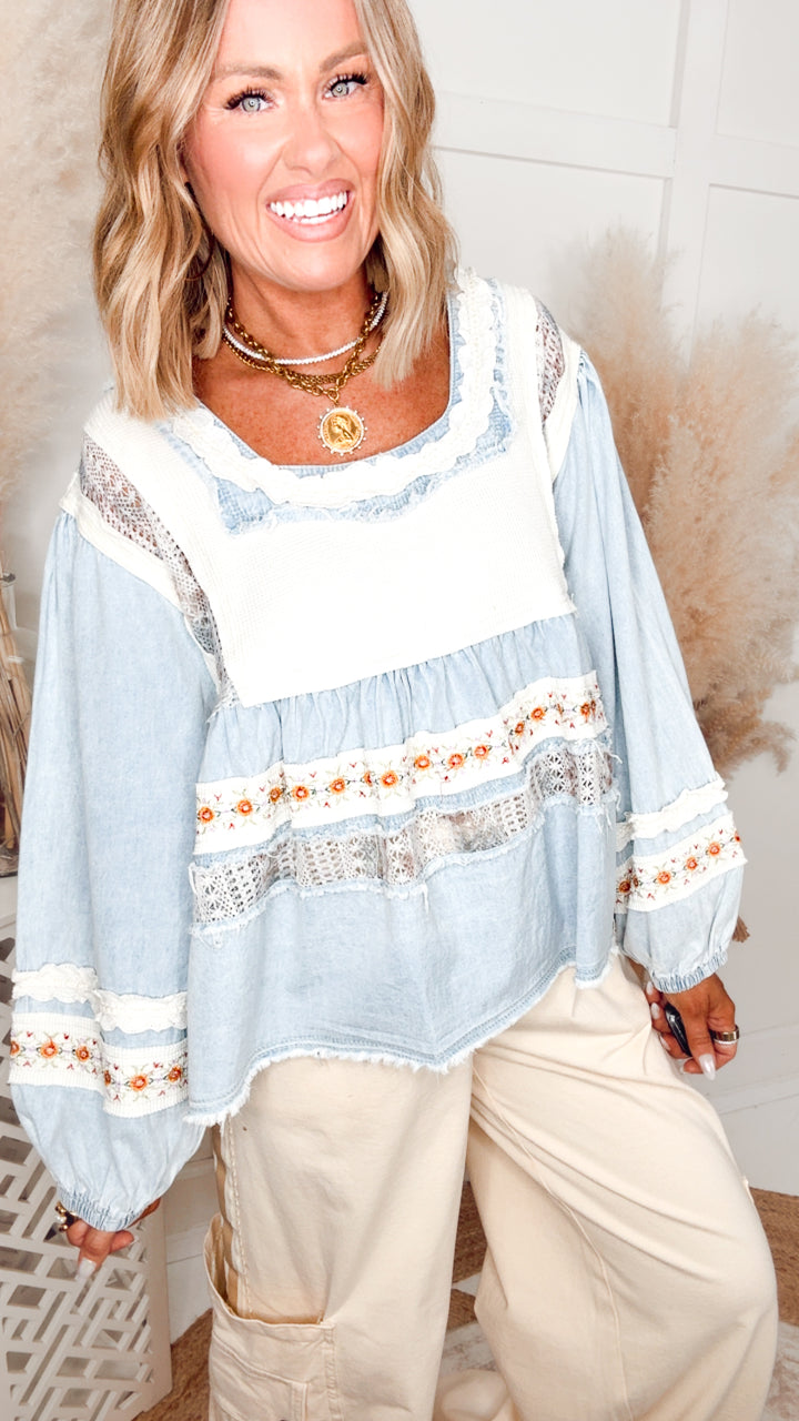 The Delilah Top-Denim