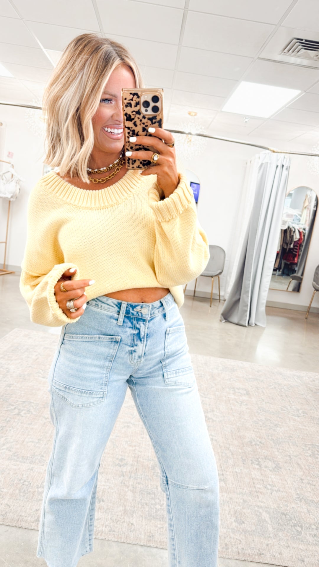 Larkin Drop Shoulder Sweater-Lemon