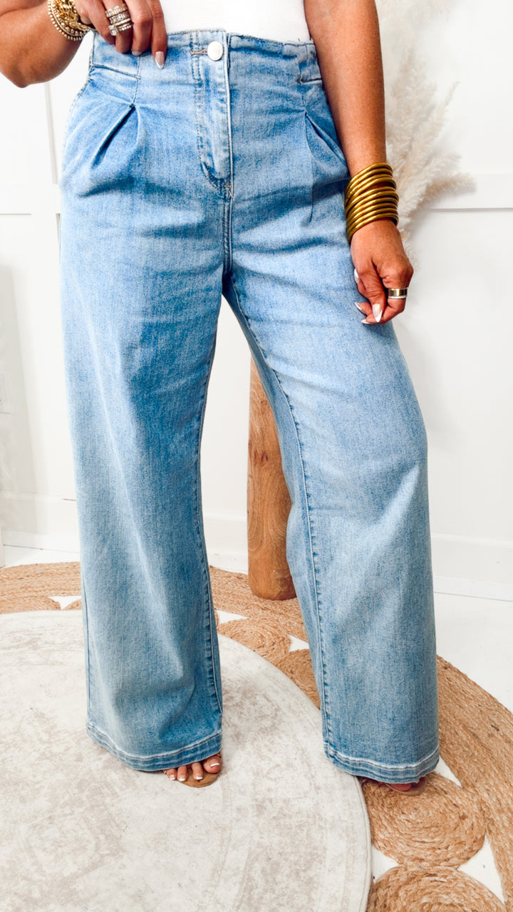 Jackie Mid Rise Wide Leg Jean