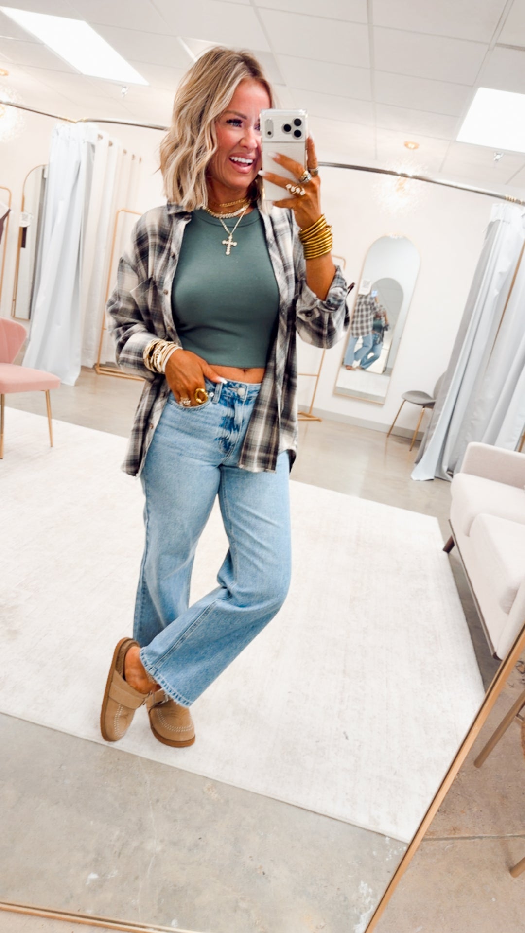 Petalwood Flannel Top