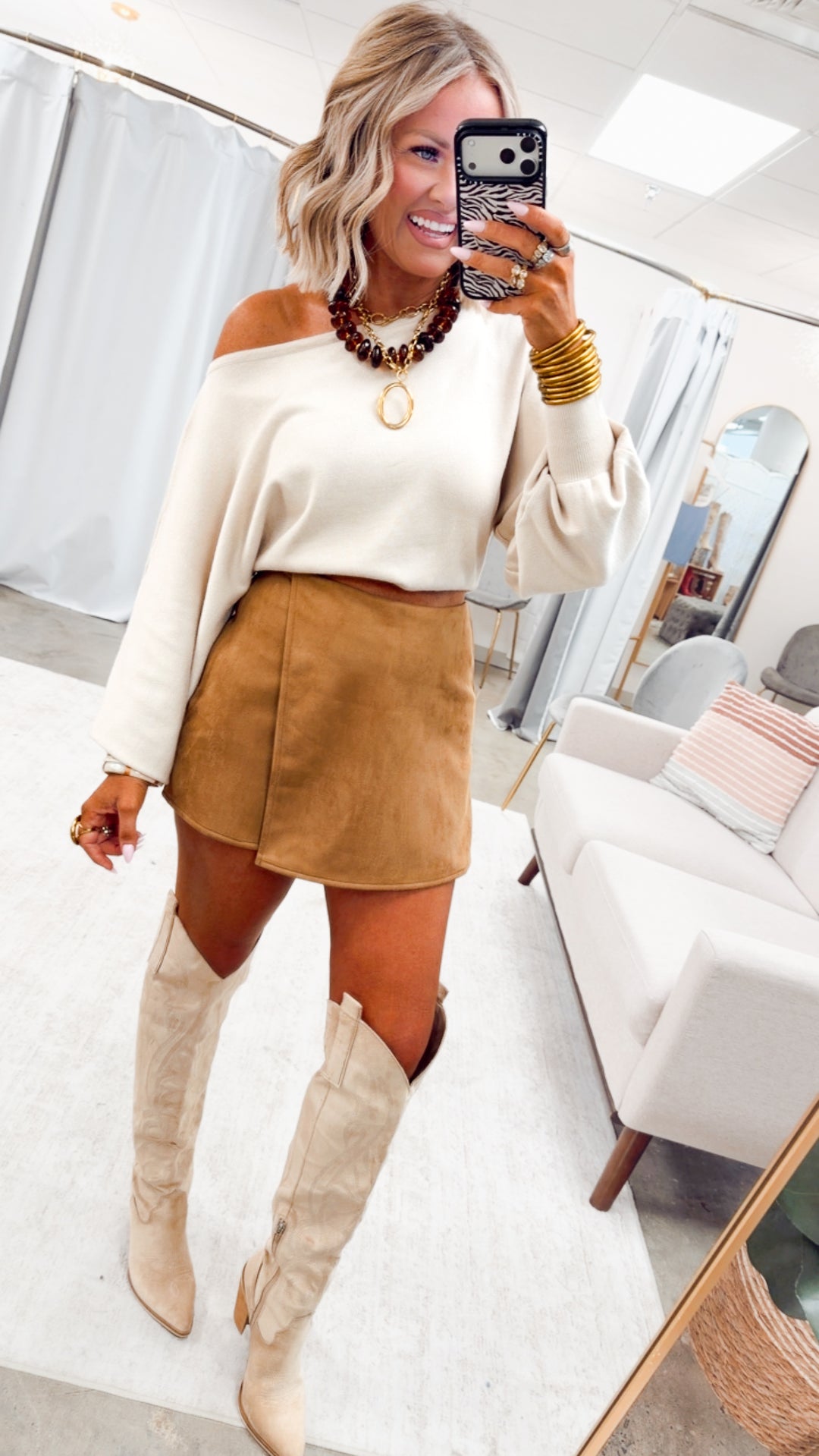 Oaklyn Dolman Sleeve Sweater Top-Ecru