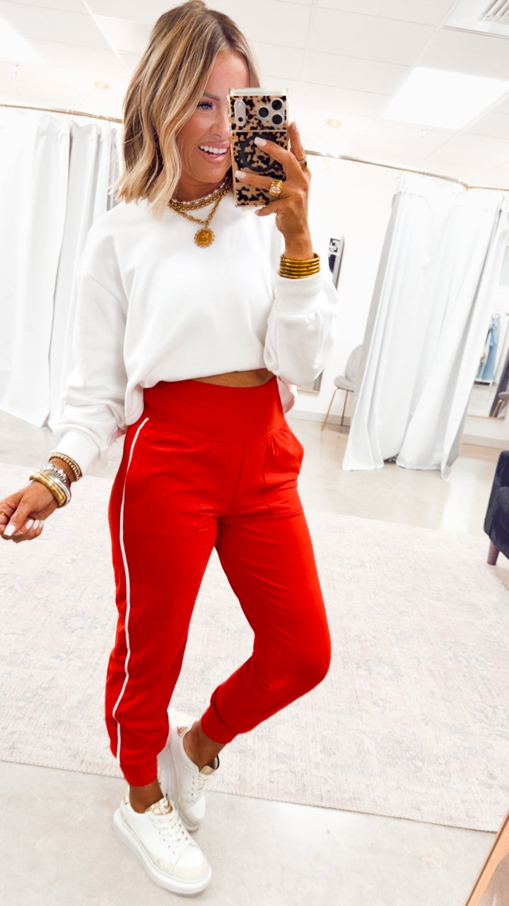 The Butter Flex Joggers-Red