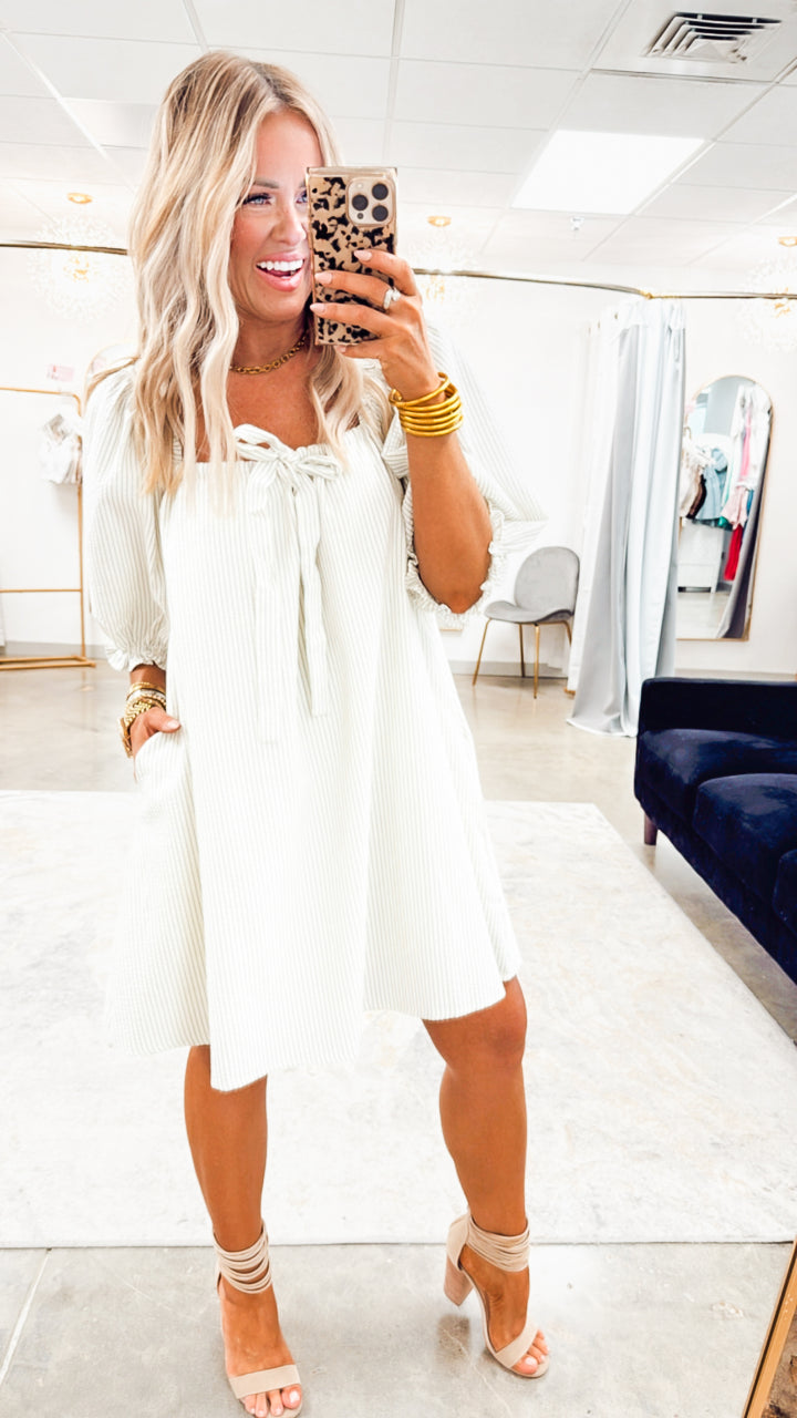 Piper Striped Babydoll Dress