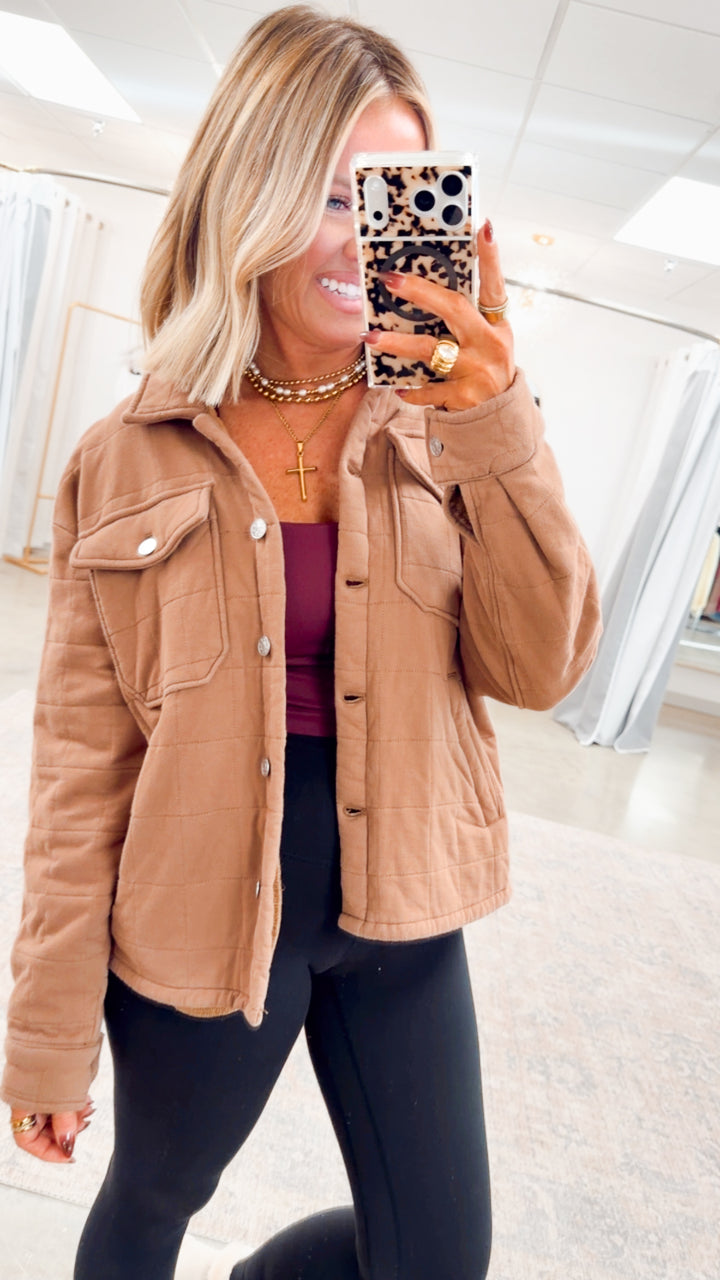 Sedona Quilted Jacket-Mocha