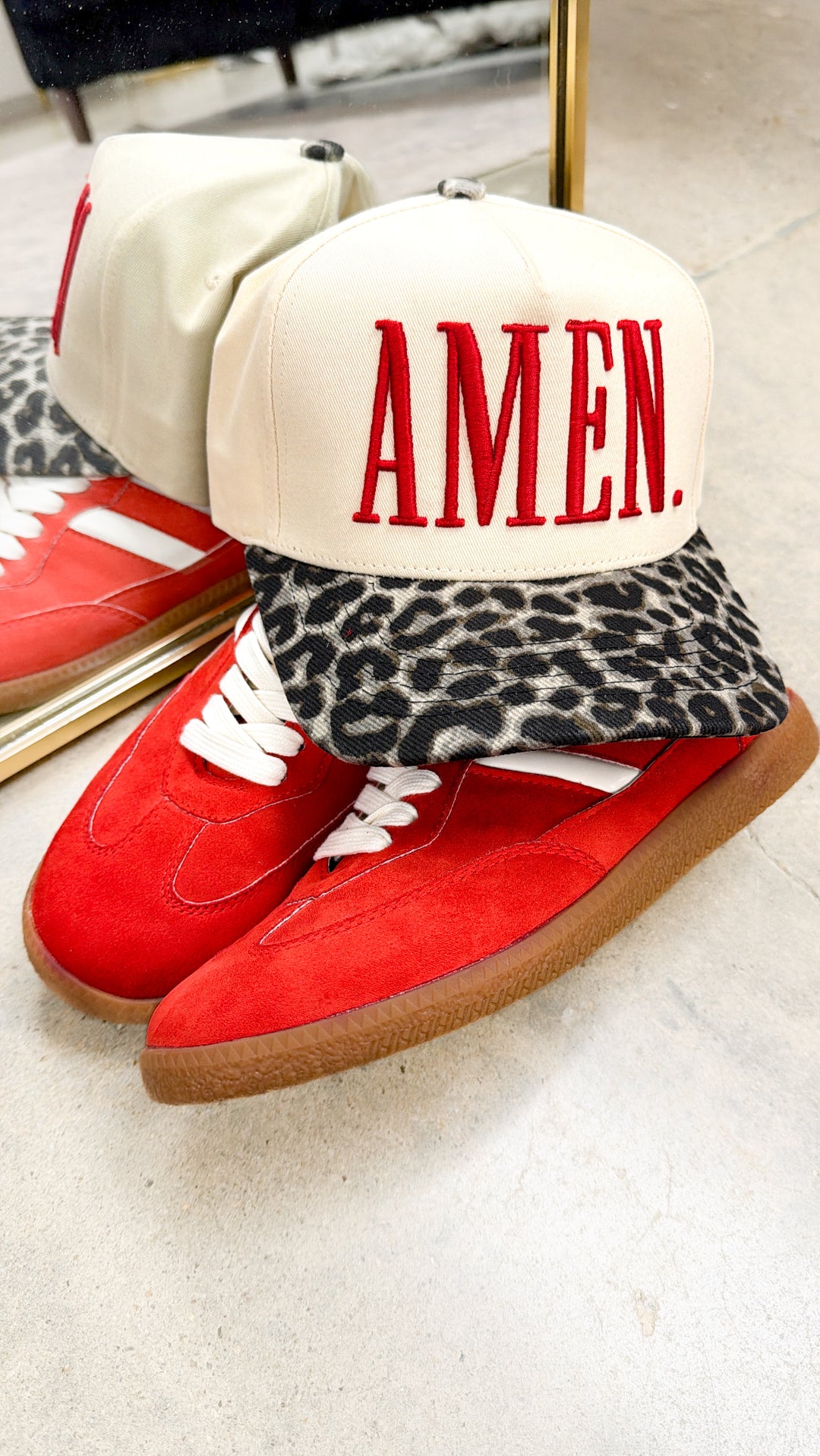 Amen Leopard Trucker Hat