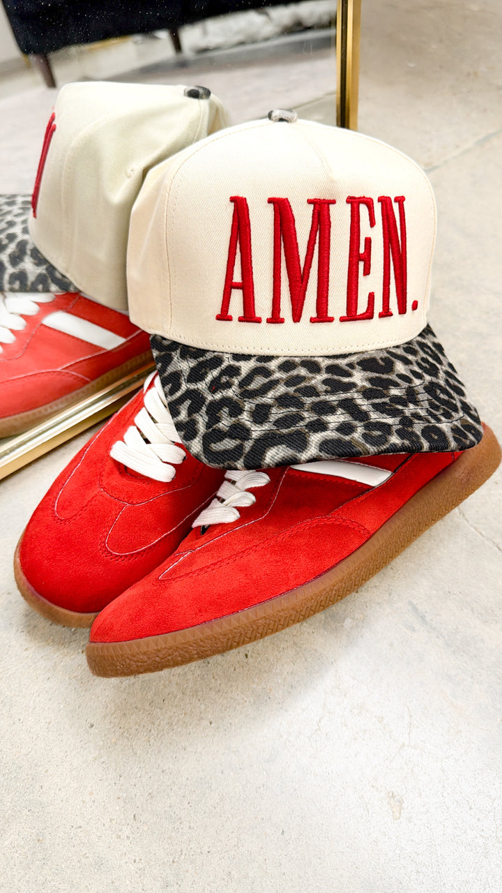 Amen Leopard Trucker Hat
