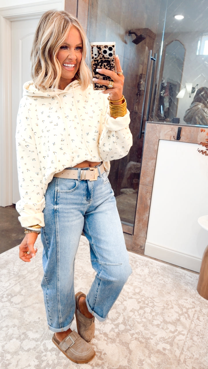 Floral French Terry Hoodie