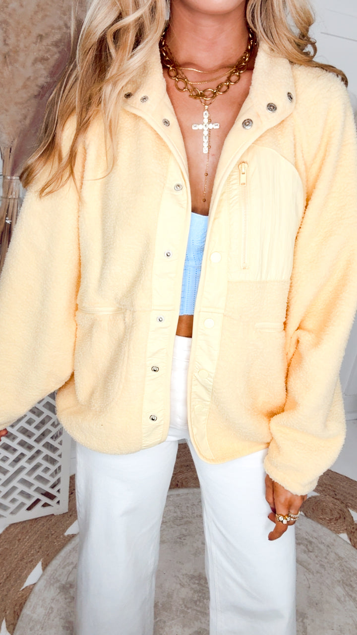 The Aspen Sherpa Jacket-Yellow
