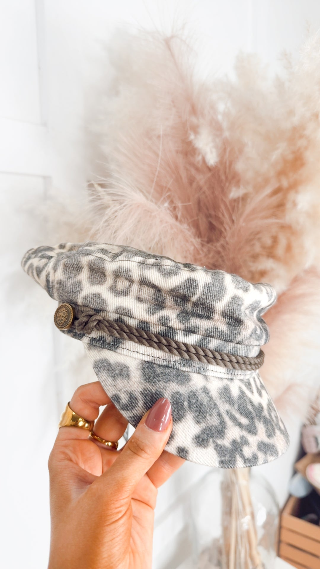 Leopard Print Newsboy Cap