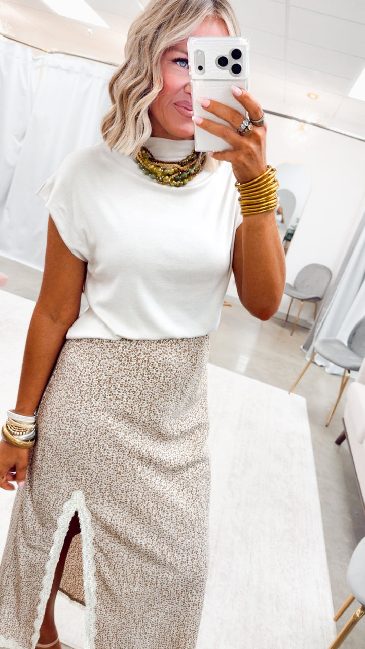 The Rosewater Midi Skirt