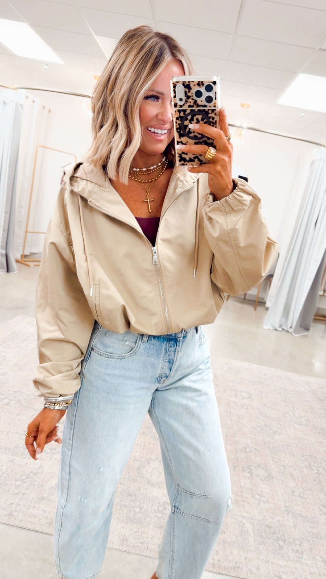 The Ace Hooded Jacket-Taupe