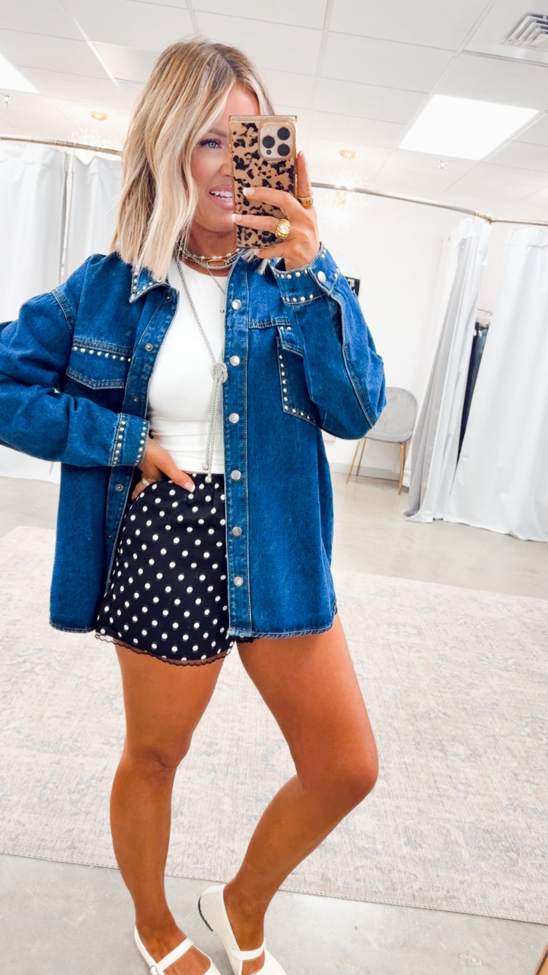 Savannah Studded Denim Jacket