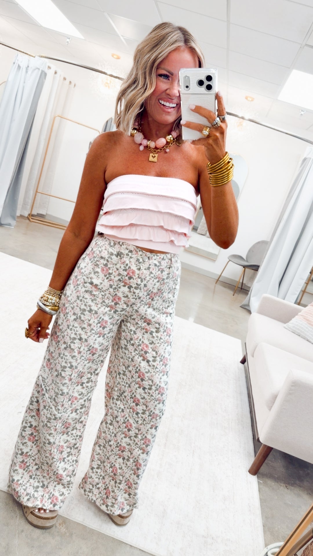 The Pretty in Ruffles Tube Top-Icy Pink