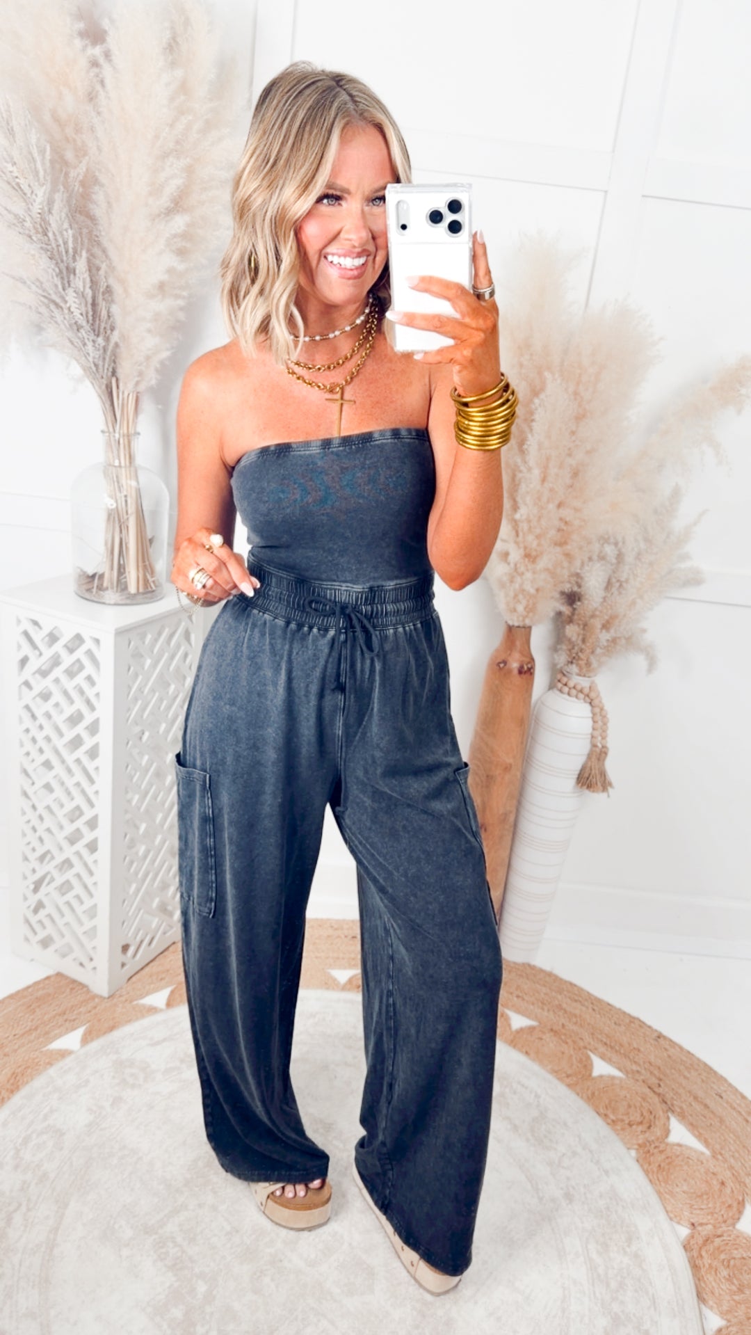 Coastal Ease Jumpsuit-Black