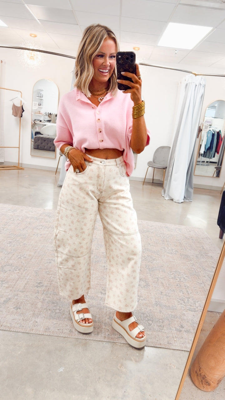 Meadow Bloom Barrel Jeans