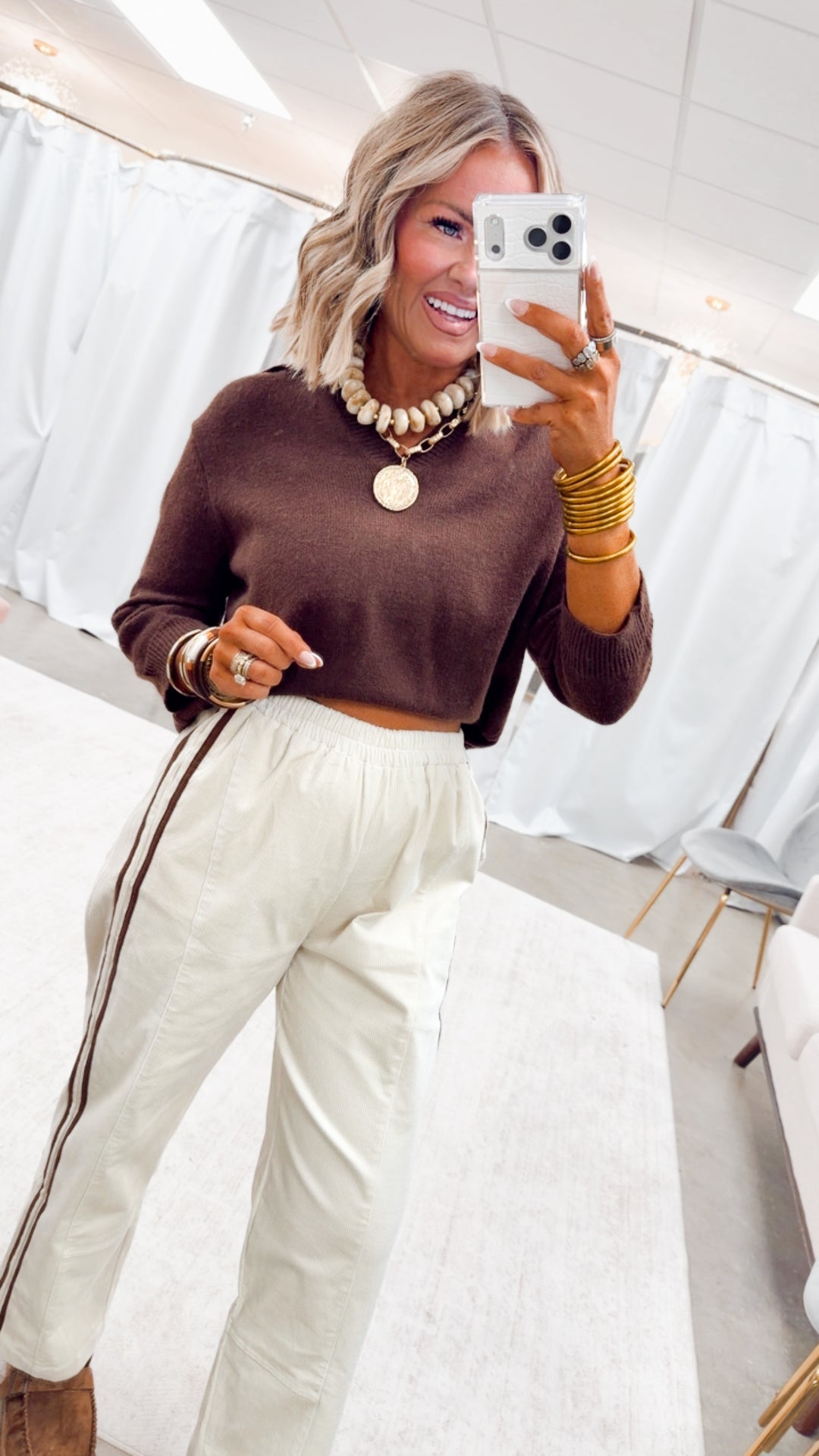 The Hampton House Sweater-Chocolate