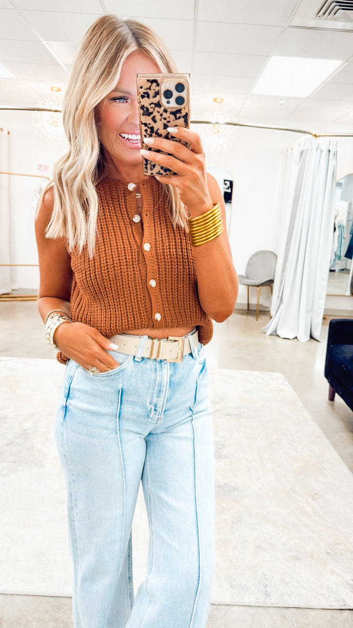 Emberlane Sweater Vest-Brick