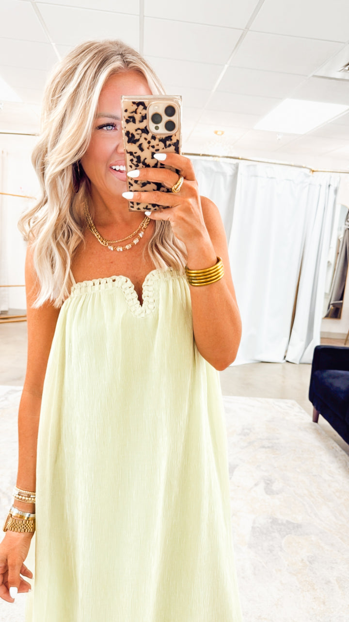 Summer Breeze Midi Dress-Pistachio