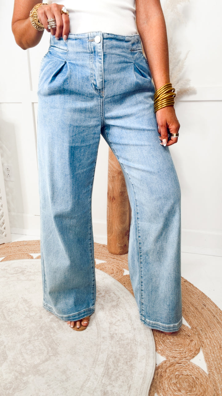 Jackie Mid Rise Wide Leg Jean