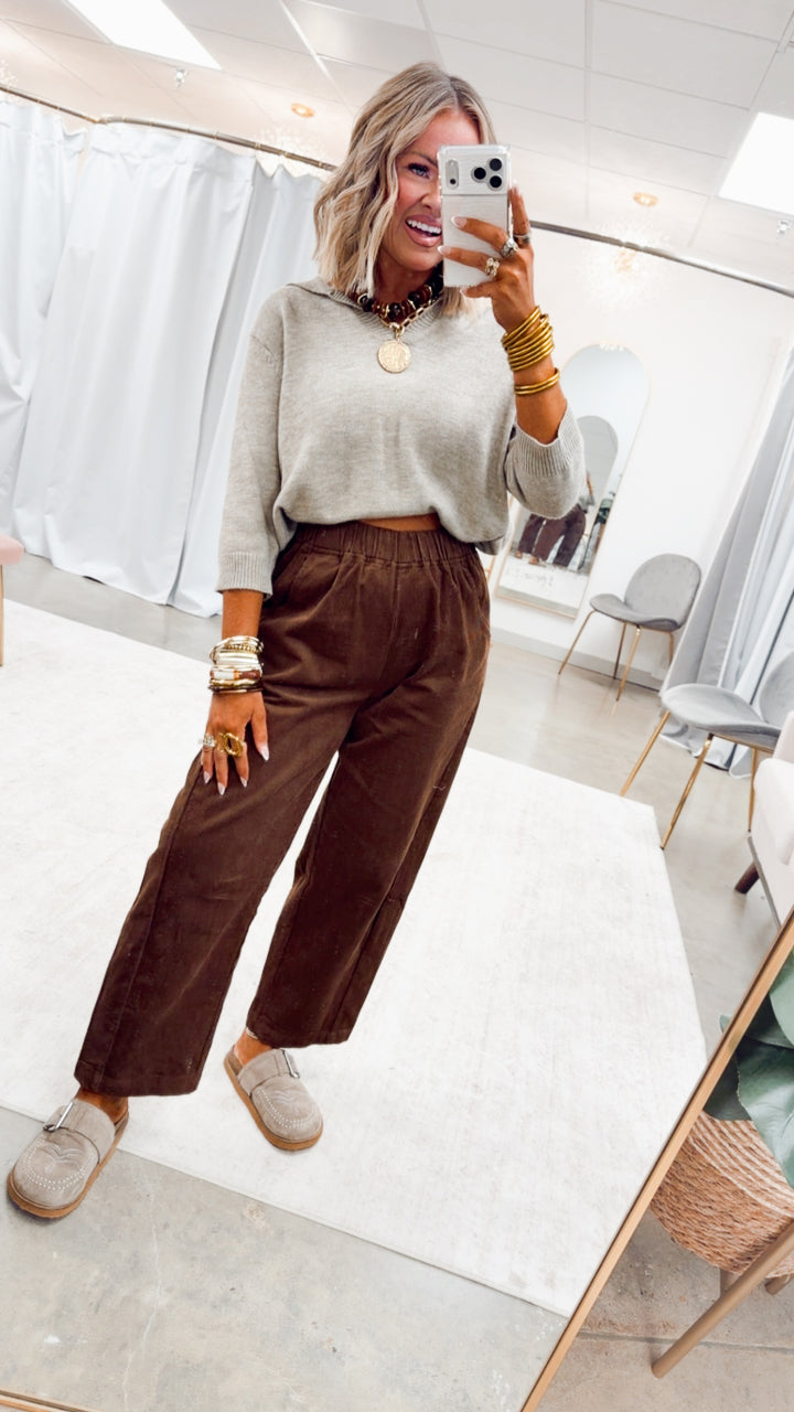 The Hampton House Sweater-Heather Grey