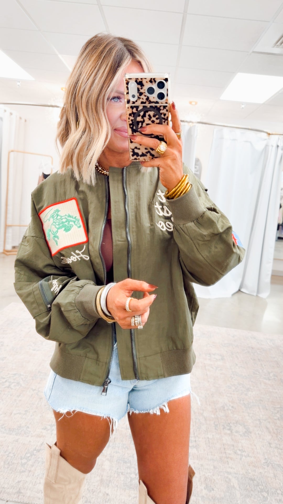 West League Bomber Jacket-Army Green