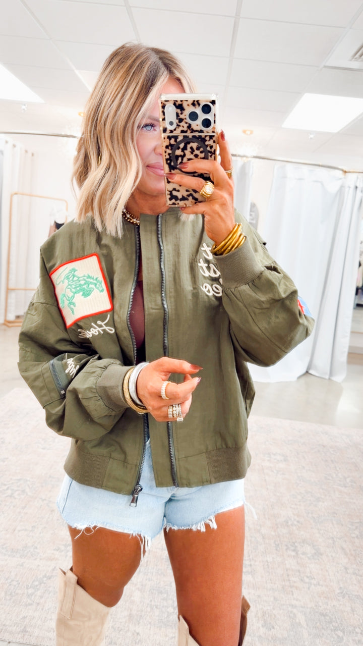 West League Bomber Jacket-Army Green