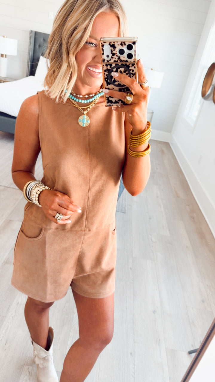 Autumn Suede Romper