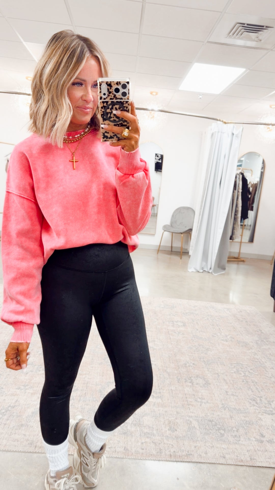 Fuchsia Acid Washed Pullover