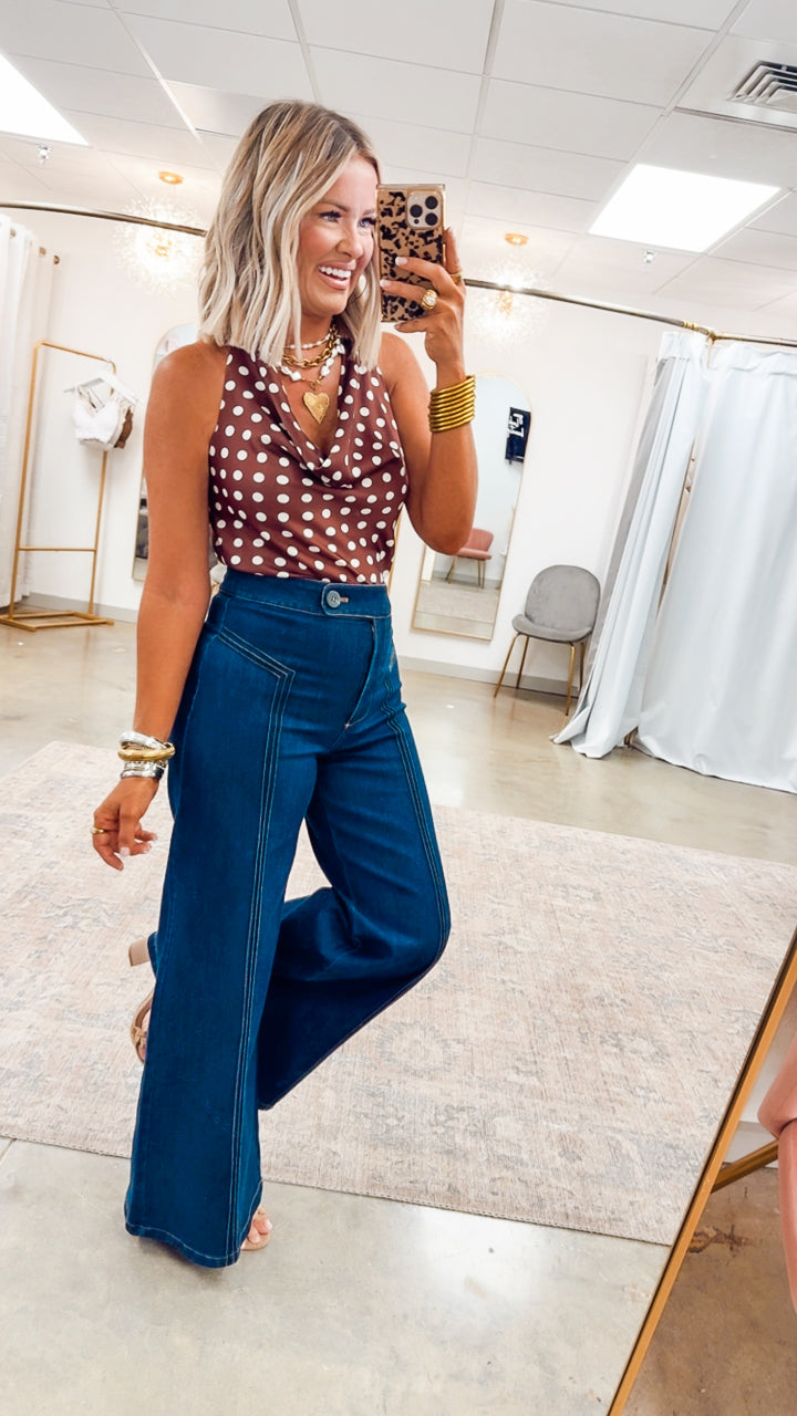 Katherine High Waisted Wide Leg Jean