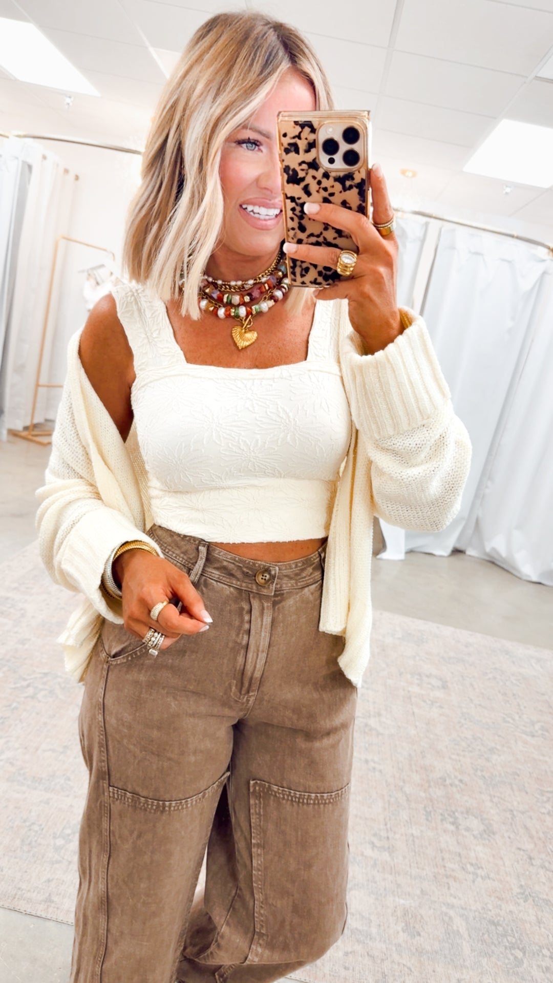 Brown Grove Mineral Wash Barrel Jeans