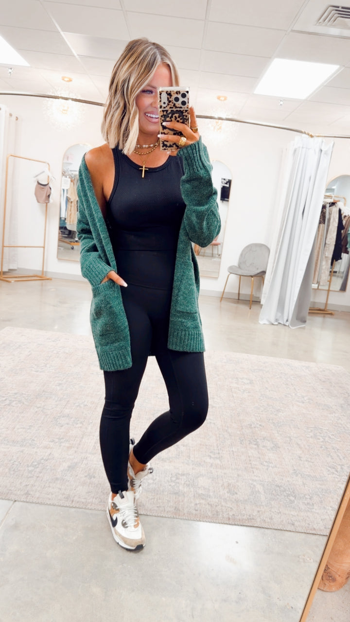 Brixton Sweater Cardigan-Green