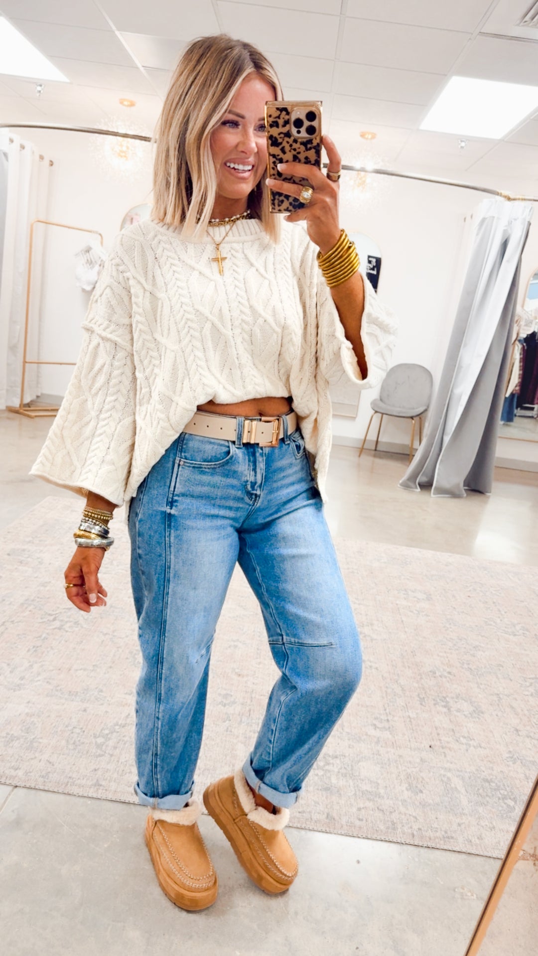 Winter Washed Sweater-Powder Cream