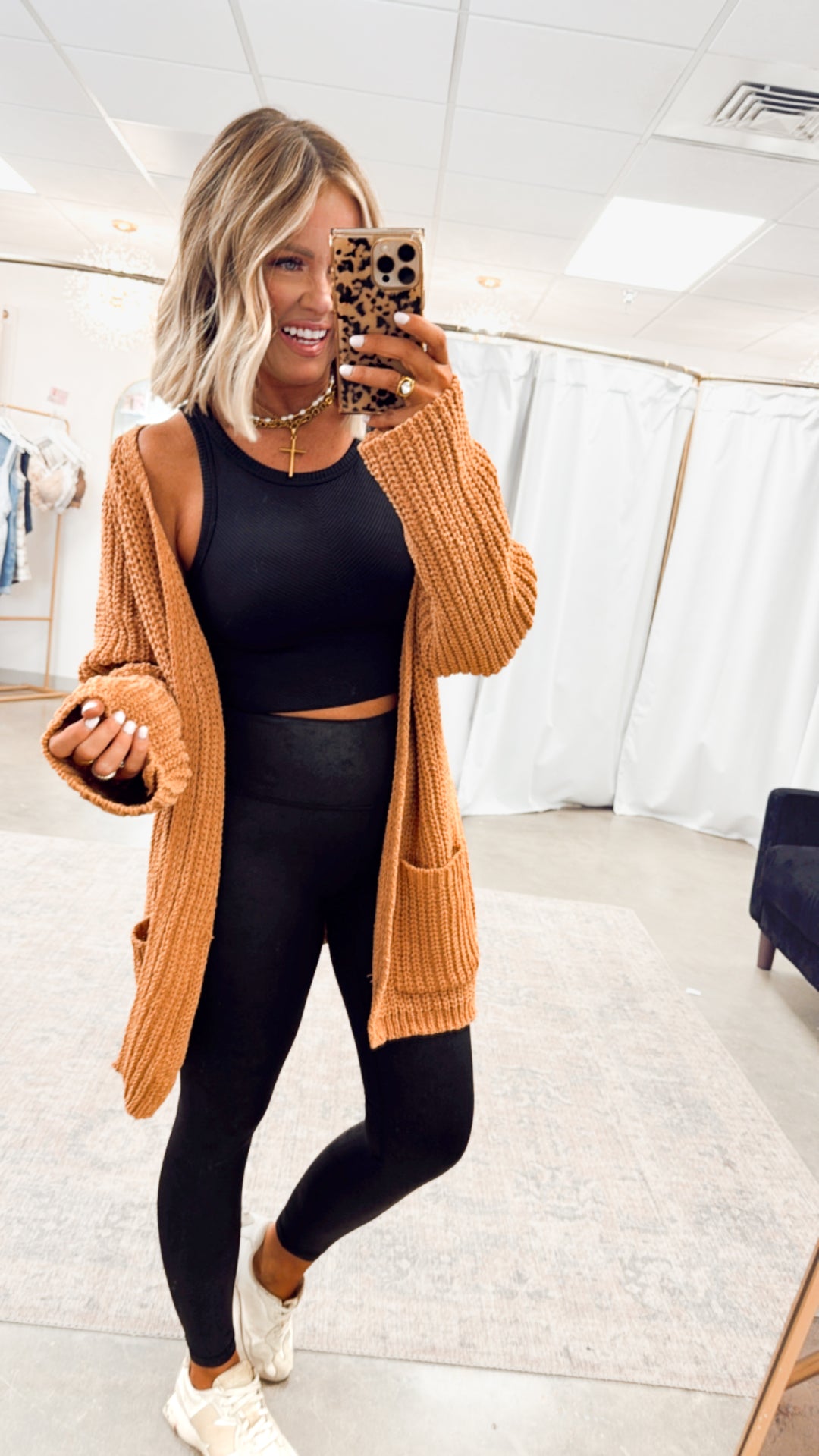 Hollow Pines Cardigan-Burnt Topaz