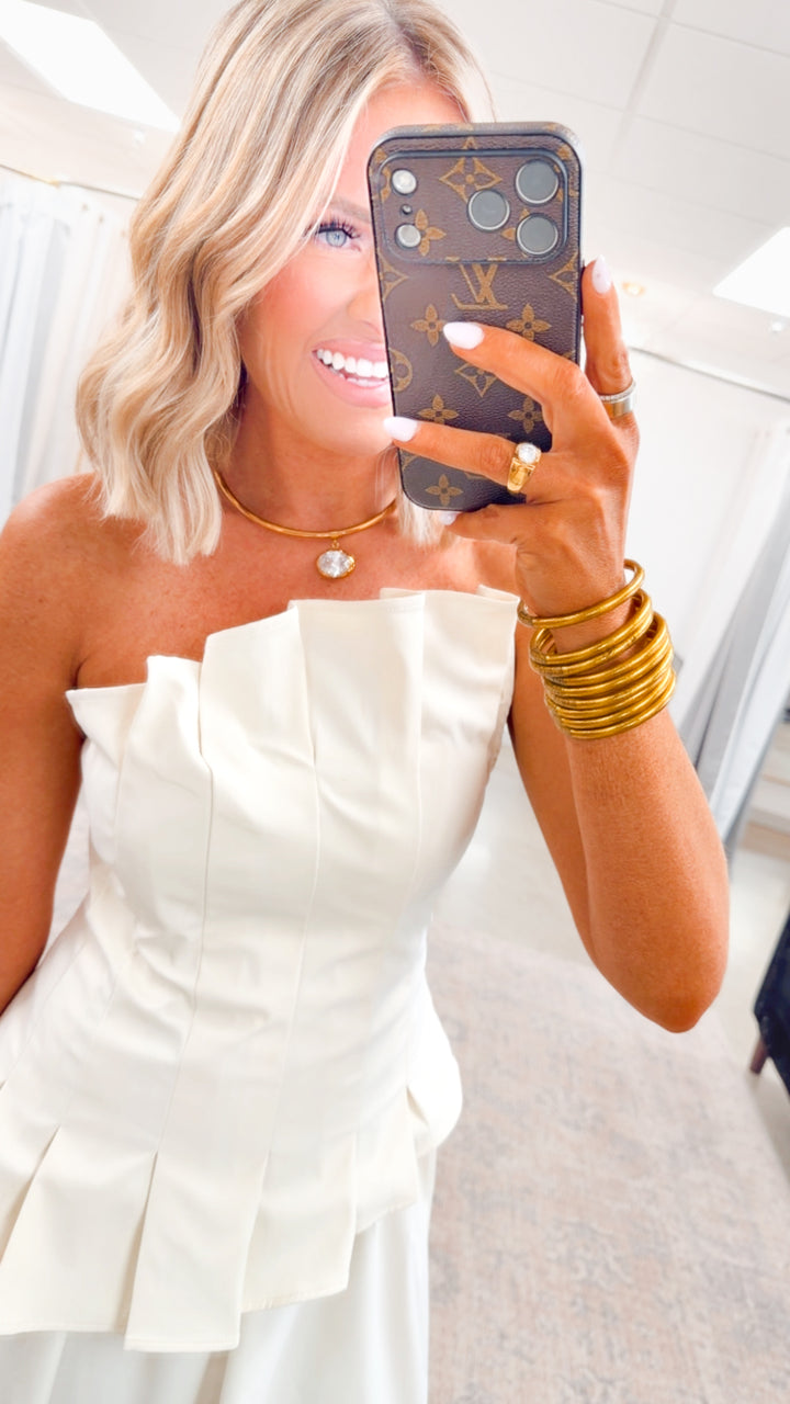 The Verona Sculpted Midi Dress-Ecru