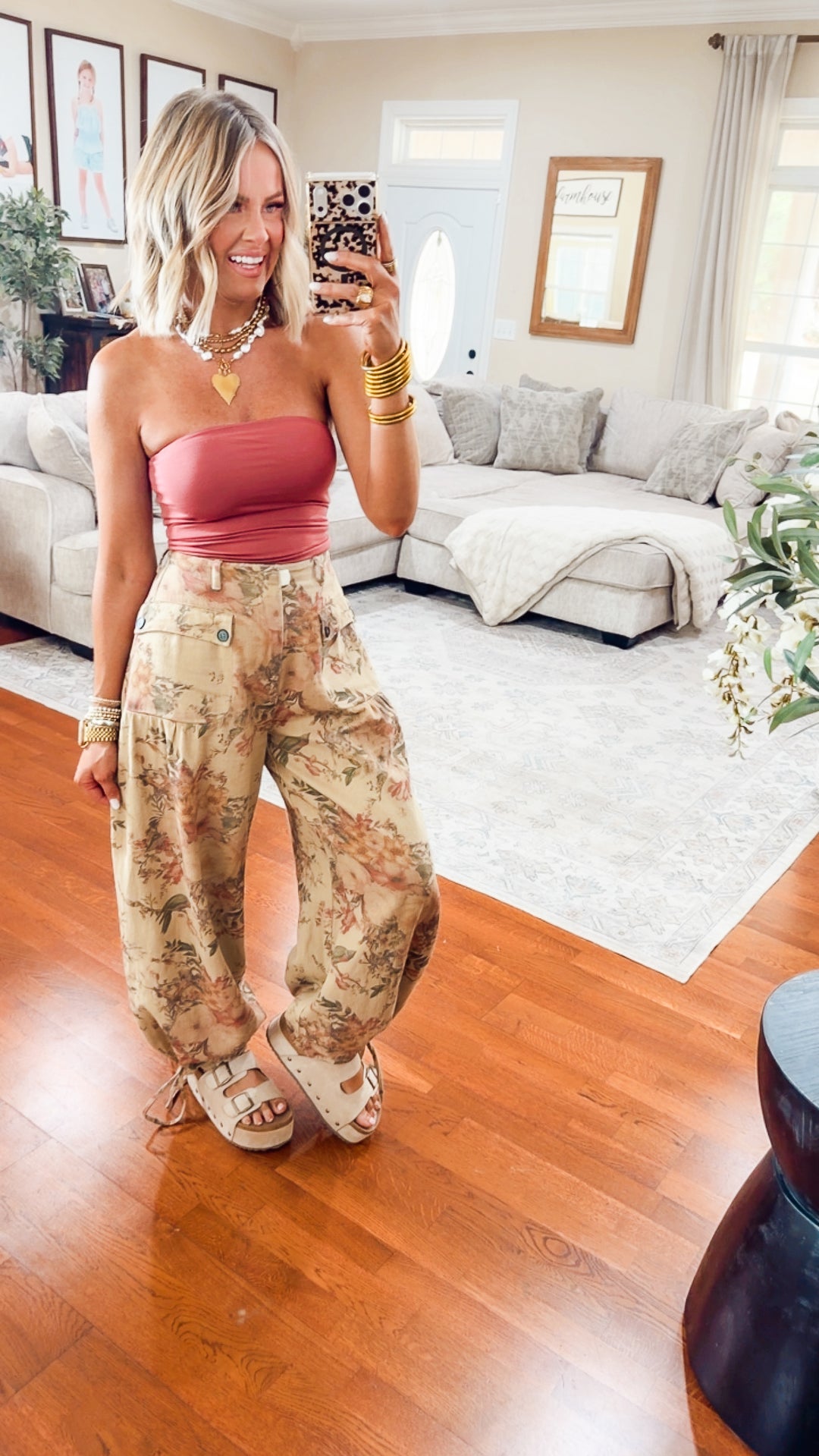 The Rosalie Floral Denim Pants