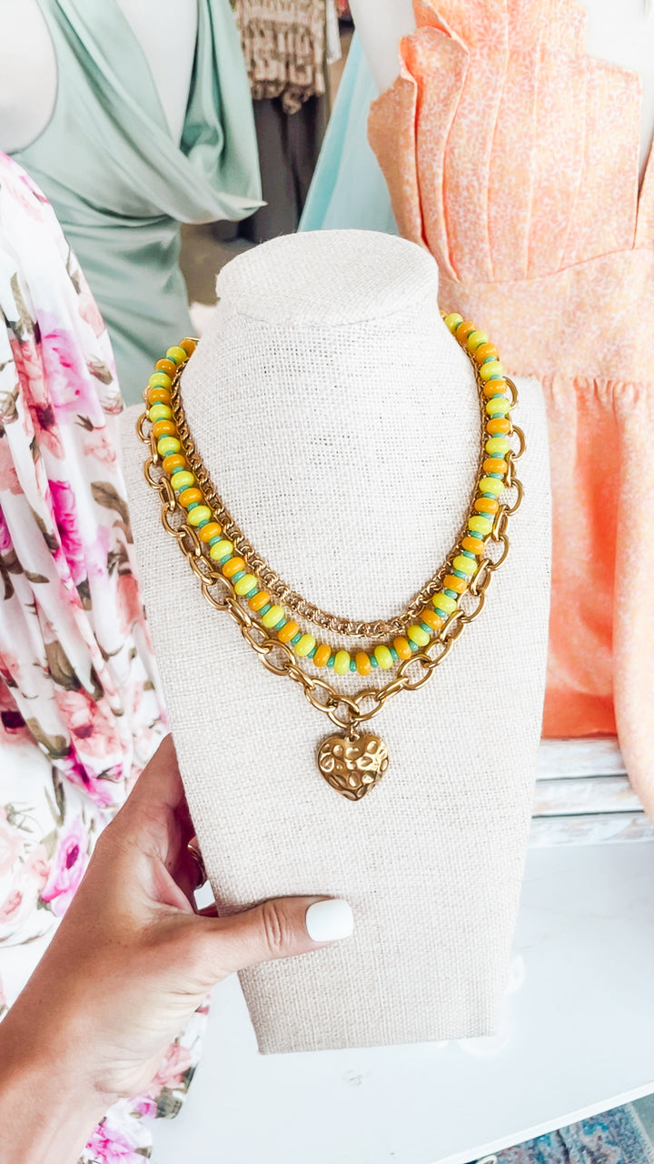 The Candy Beads Necklace-Yellow
