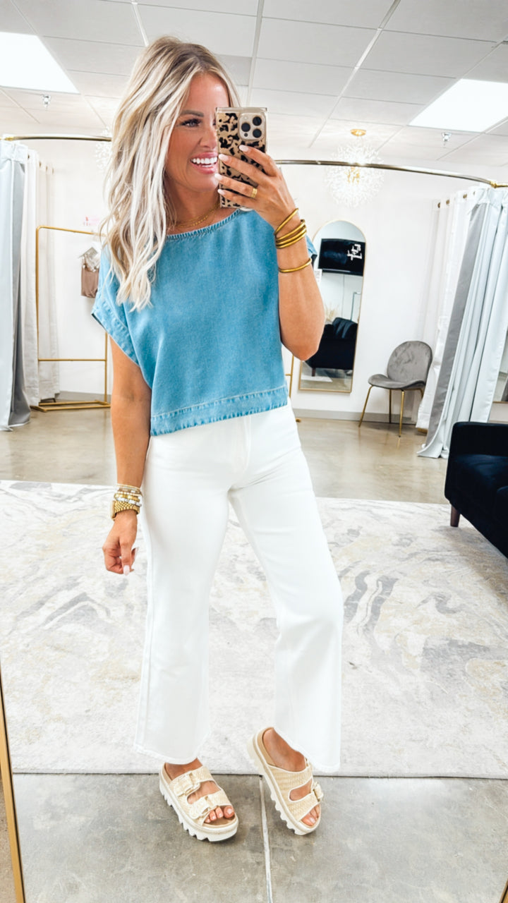 Demi Chambray Top