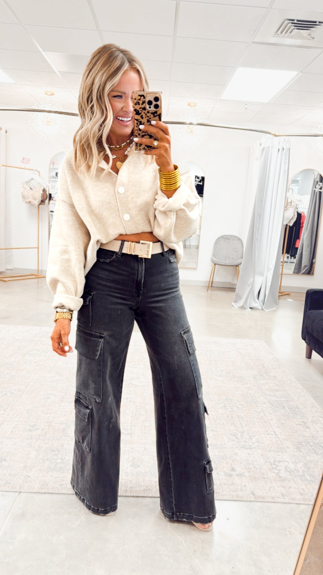Gianna Knit Cardigan-Oatmeal